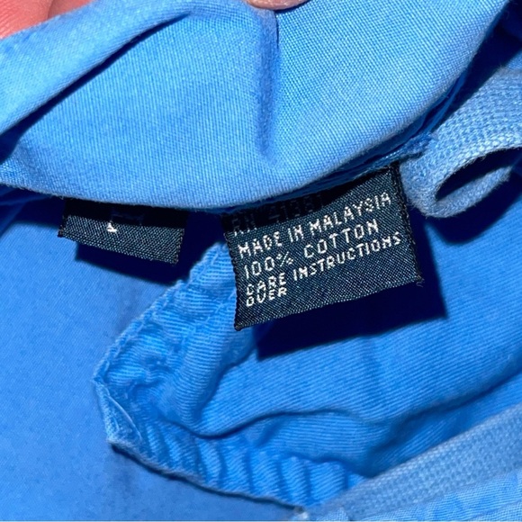 Polo Ralph Lauren Size Large 35” 100% Cotton Blue Cargo Shorts 9.5” Inseam Baggy - Picture 4 of 10